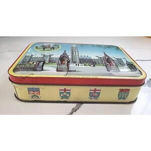 Vintage BLUE BIRD TOFFEE Tin. R.C.M.P. Canadian Houses Of Parliament - Ottawa